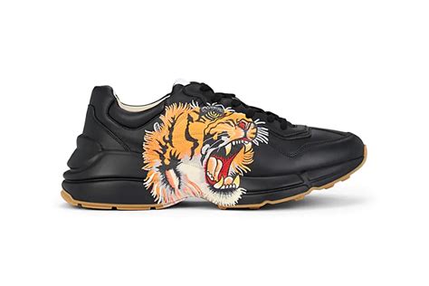 gucci print jordans|Gucci Rhyton Tiger Print Leather Sneakers .